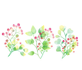 Modern floral set dedicated to textile fabric or wallpaper, cards, invitations, decorative paper or mockup