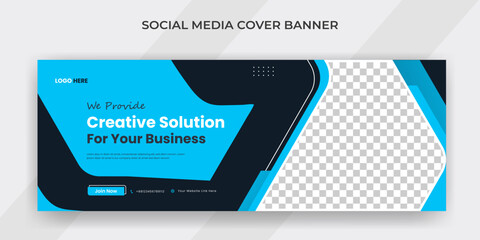 Creative business Corporate Digital marketing agency webinar social media post facebook cover web banner template - obrazy, fototapety, plakaty