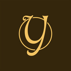 Letter y monogram luxury creative logo design