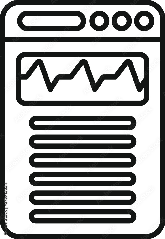 Canvas Prints web heartrate icon outline vector. medicine clinic. mobile service