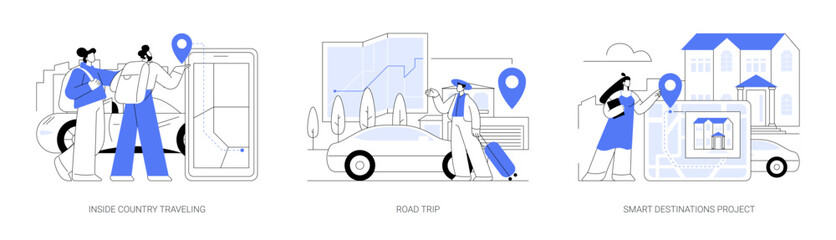 Local tourism abstract concept vector illustrations. © Visual Generation