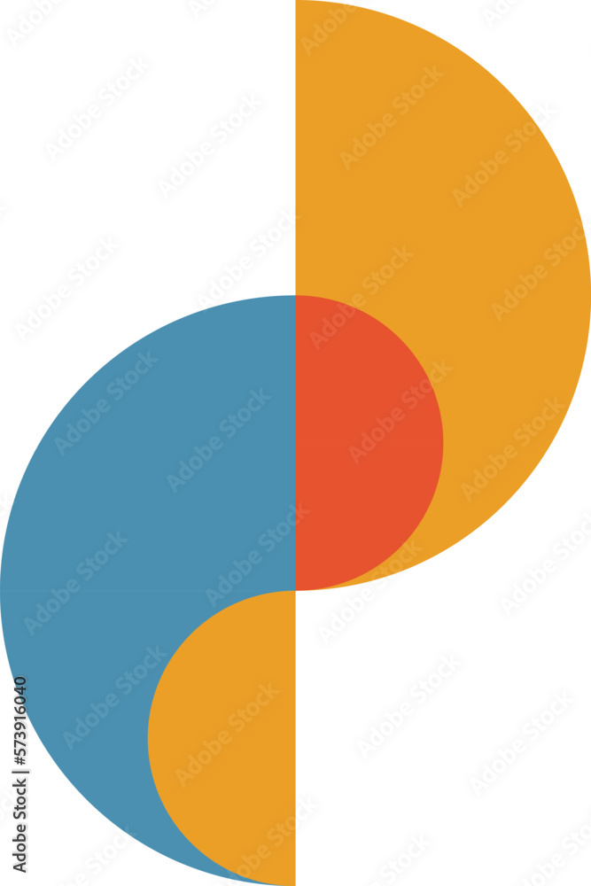 Poster abstract geometric minimalist artwork. vector illustration made of simple shapes like circle, square