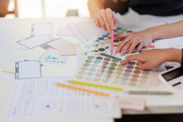 User experience user interface concept, ux ui Graphic designer creative sketch breif user experience interface color planning application process development prototype wireframe for web mobile phone