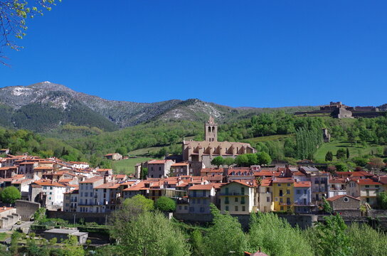 village de Montagne de Prats de Mollo dans le Vallespir dans les Pyr&eacute;n&eacute;es Orientales en France
