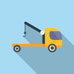 Tow car icon flat vector. Parking space. Zone gate