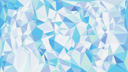 Light blue and white monochrome background. Abstract business triangle texture. Low poly geometric, light, masculine illustration.