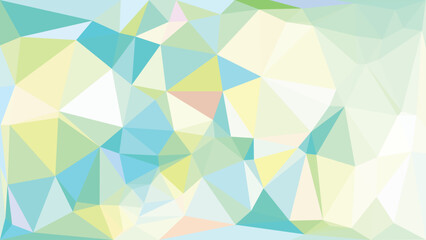 Multicolor green, blue, white and yellow geometric triangular low poly, origami style illustration , graphic background. Vector design for your business.