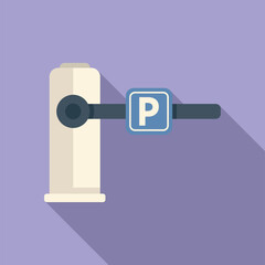 Barrier icon flat vector. Security space. Transport zone