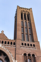 Fototapeta premium Saint Bavo's Cathedral Basilica (Koepel Kathedraal), Roman Catholic church built in neo-Roman style. Cathedral Basilica is dedicated to the patron of Haarlem. Haarlem, North Holland, the Netherlands.