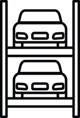 Vertical parking icon outline vector. Space truck. Zone transport