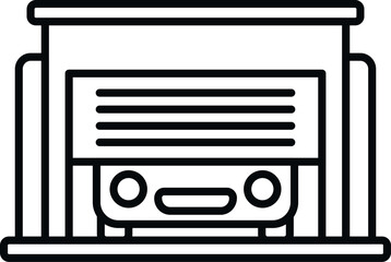 Paid parking garage icon outline vector. Car truck. Gate zone
