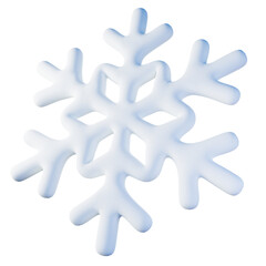 3d illustration of winter snowflake