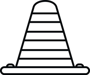 Road cone icon outline vector. Parking space. Street traffic
