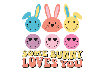Obraz na płótnie Canvas Easter Quote, Happy Easter Bunny