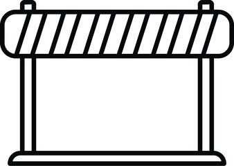 Parking road block icon outline vector. Space barrier. Gate zone