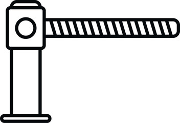 Parking barrier icon outline vector. Space truck. Zone street