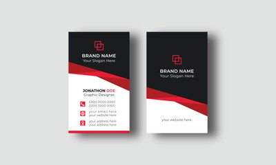 Modern Vertical Double-sided Business Card Template.
Vertical business card template with abstract background. Corporate
Business Card with Vertical Layout. Vertical Business Card Template design