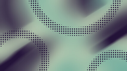 A striking design, showcasing around shapes with halftone effect on an abstract background.