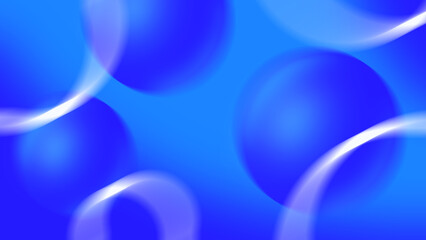 A vibrant design, showcasing blurred geometric elements in blue colors.
