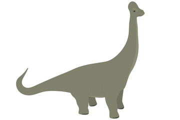 Brachiosaurus dinosaur enxtinct creature isolated on white