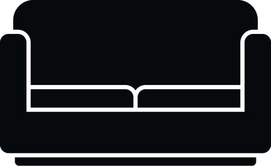 Lounge textile sofa icon simple vector. Interior furniture. Luxury chair