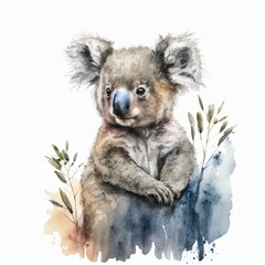 Drawing Sloth Watercolor Paint Generative AI