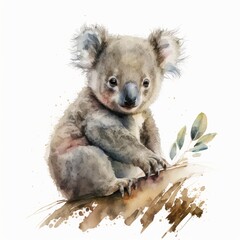 Drawing Sloth Watercolor Paint Generative AI