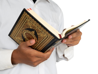 person reading a holy Quran