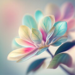 Close-up shot of a flower close-up delicate colors Generative AI