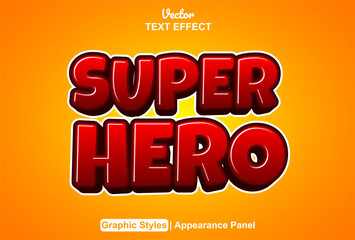 super hero text effect with graphic style and editable.