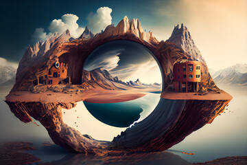 The Universe in My Mind. Fantastical Landscapes of the Surreal World. Generative AI