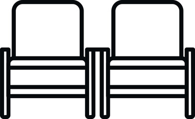Luxury seat icon outline vector. Room furniture. Relax chair