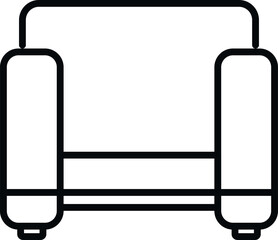 Room armchair icon outline vector. Interior sofa. Modern style