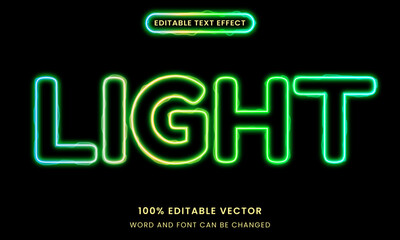 glowing colorful electric wave editable text effect