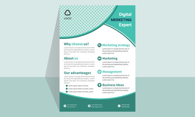 corporate flyer design A4 paper background