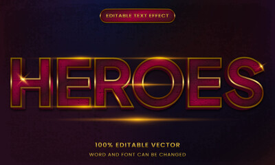 super hero 3d graphic style editable text effect