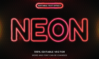 glowing red electric wave editable text effect
