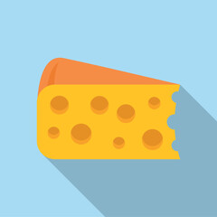 Vitamin D cheese icon flat vector. Food nutrition. Diet table