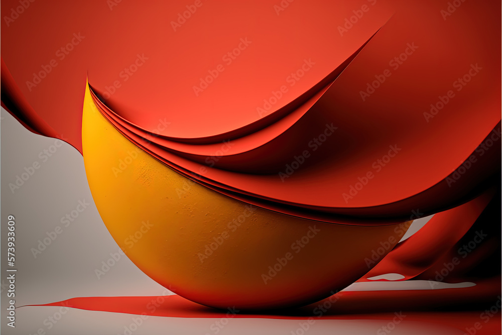 Aufkleber dynamic abstract with colorful balls and curves