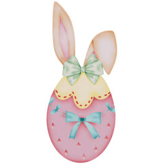 Ester egg with bunny ear decorative 