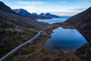Ocean view in the arctic north of Norway