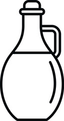 Vitamin D oil jug icon outline vector. Food nutrition. Rich cheese
