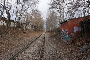 abandoned soviet railway