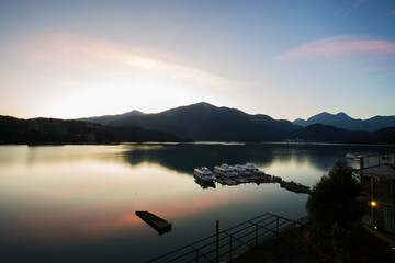 Sun Moon Lake in the mist, Taiwan