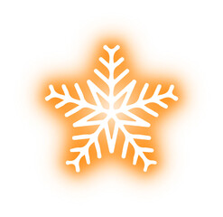 Collection of snowflake neon