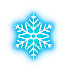 Collection of snowflake neon