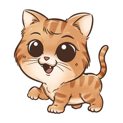Vector illustration of Cat Cute cartoon