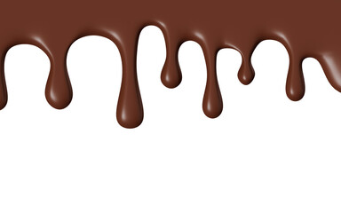 Melted Chocolate isolated. 3D render illustration