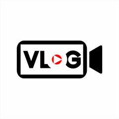 Video camera vector design. Video symbol logo. Live TV and online videos. Vlogger or social media stream .