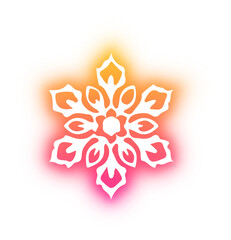 Collection of snowflake neon